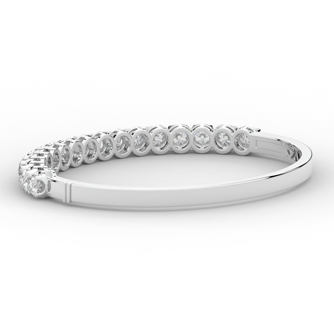 5.00CT.TW ROUND LAB DIAMOND BANGLE - Nazarelle