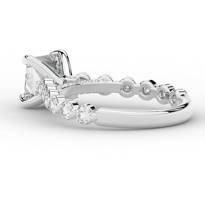 3.90CT.TW PRINCESS LAB DIAMOND ENGAGEMENT RING - Nazarelle