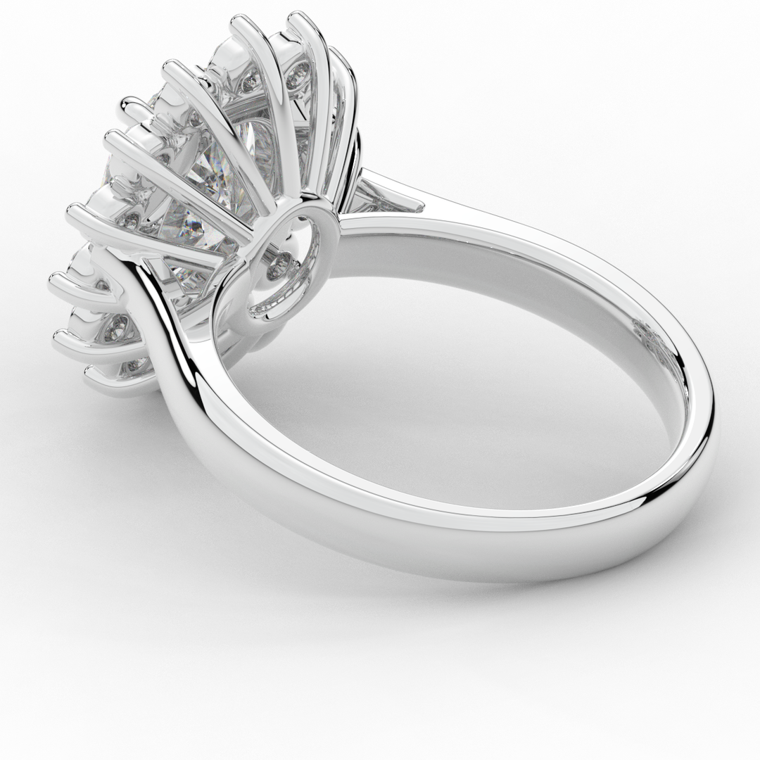 2.65CT.TW OVAL LAB DIAMOND HALO ENGAGEMENT RING - Nazarelle