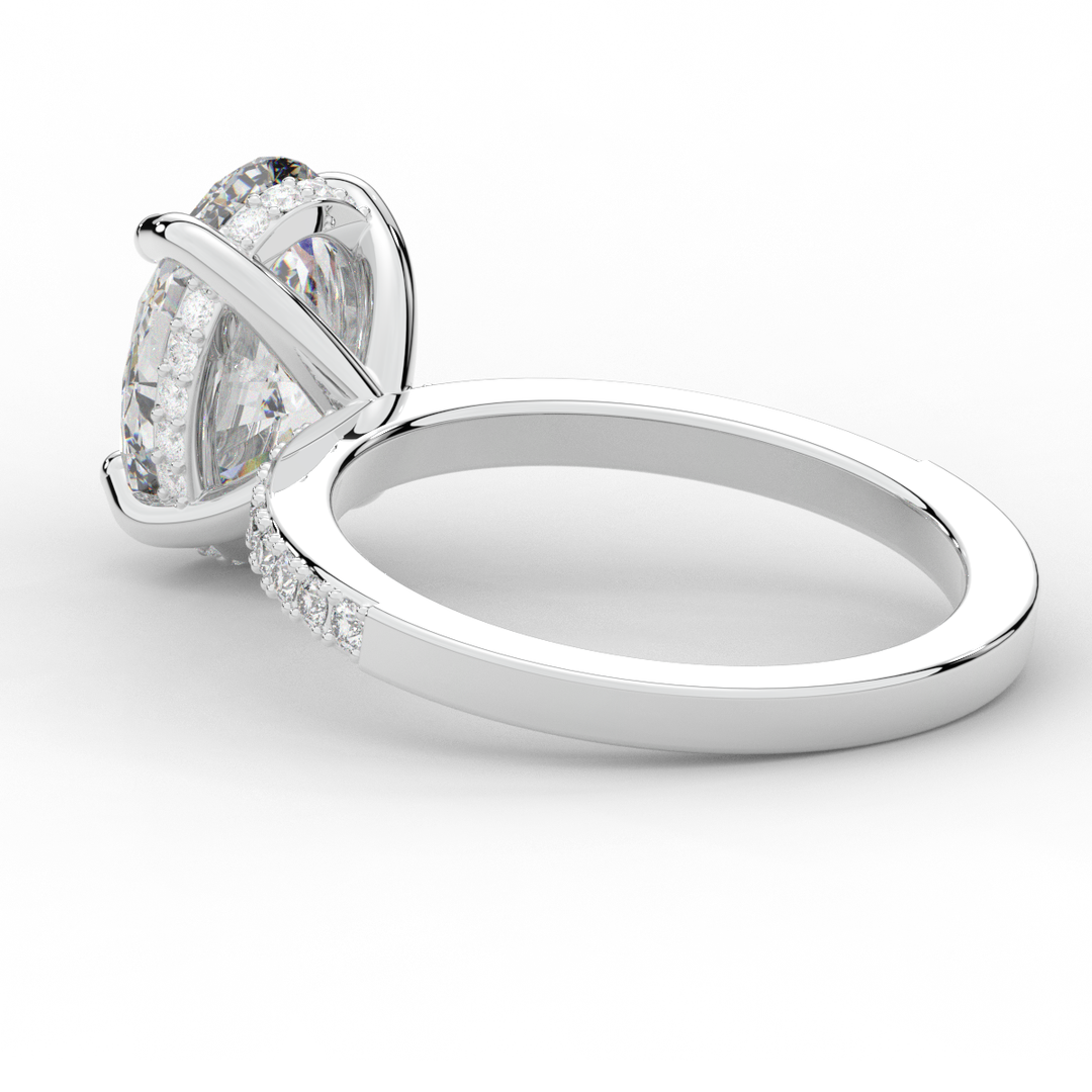 2.70CT.TW OVAL LAB DIAMOND SOLITAIRE ENGAGEMENT RING - Nazarelle