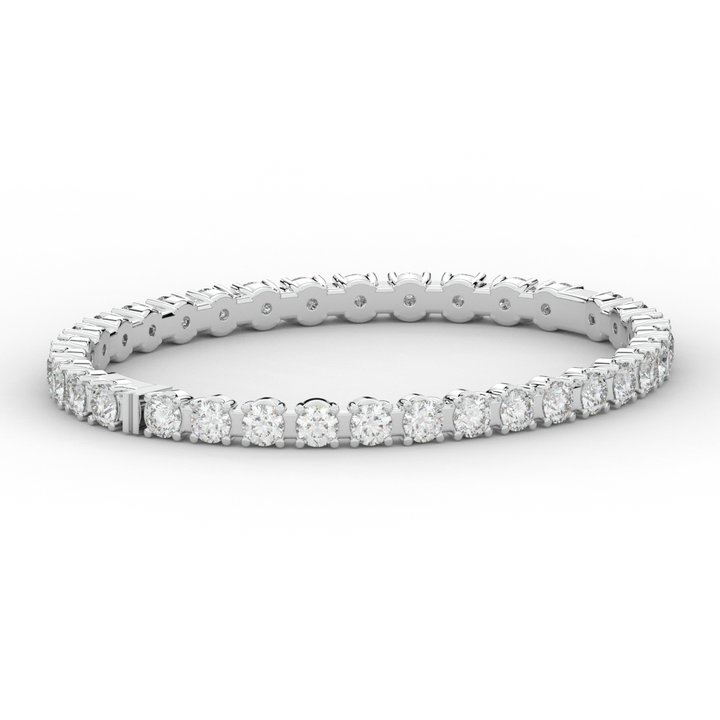 9.00CT.TW ROUND LAB DIAMOND ETERNITY BANGLE - Nazarelle
