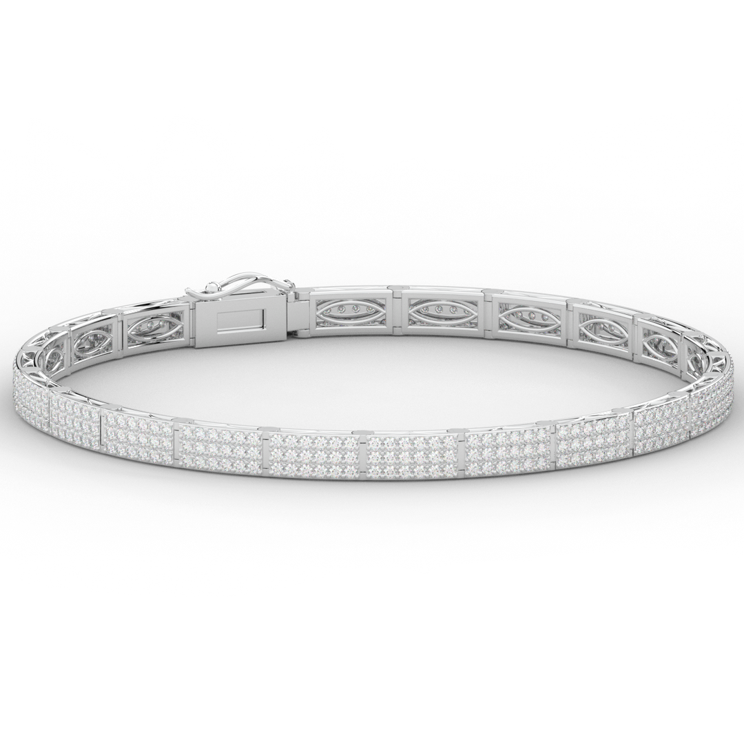 2.25CT.TW ROUND LAB DIAMOND TENNIS BRACELET - Nazarelle