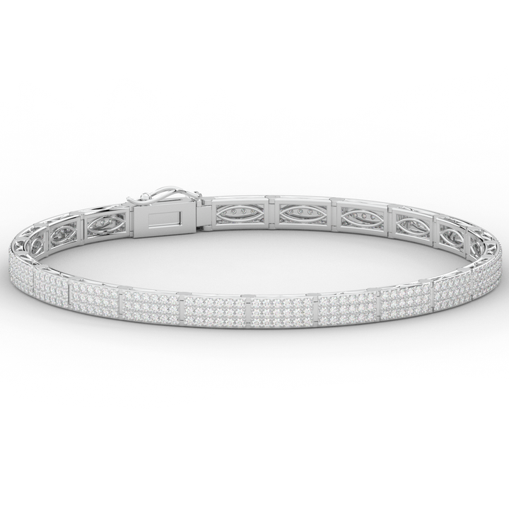 2.25CT.TW ROUND LAB DIAMOND TENNIS BRACELET - Nazarelle