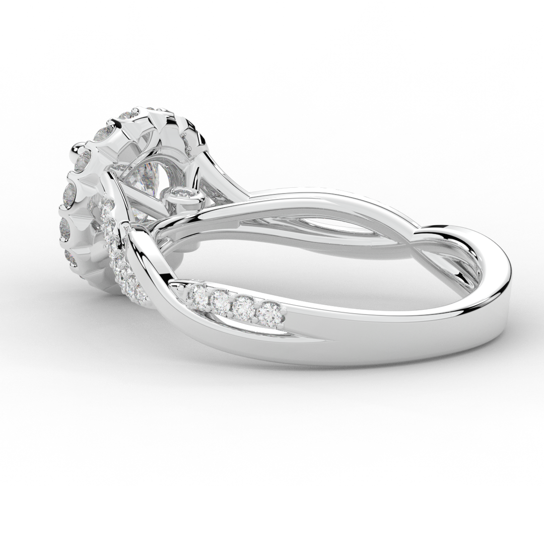 1.30CT.TW ROUND LAB DIAMOND ENGAGEMENT RING - Nazarelle