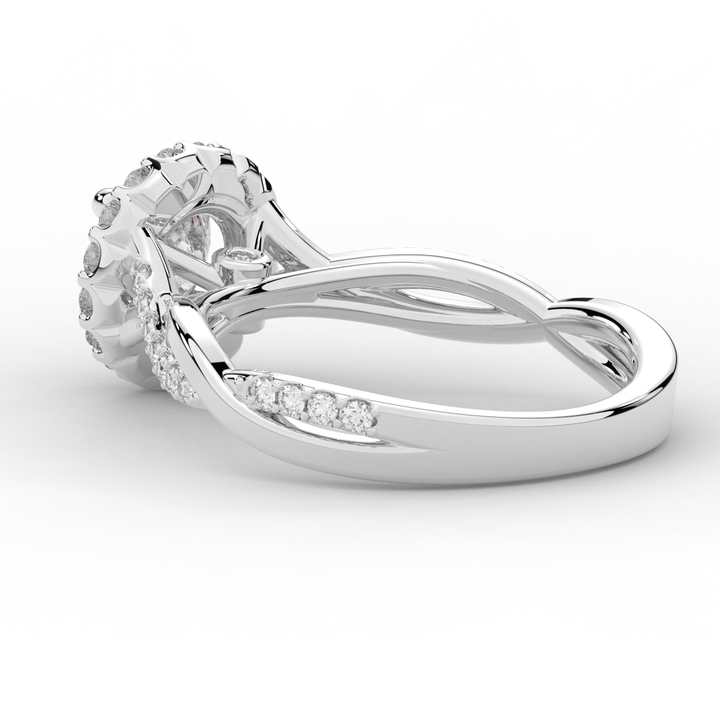 1.30CT.TW ROUND LAB DIAMOND ENGAGEMENT RING - Nazarelle