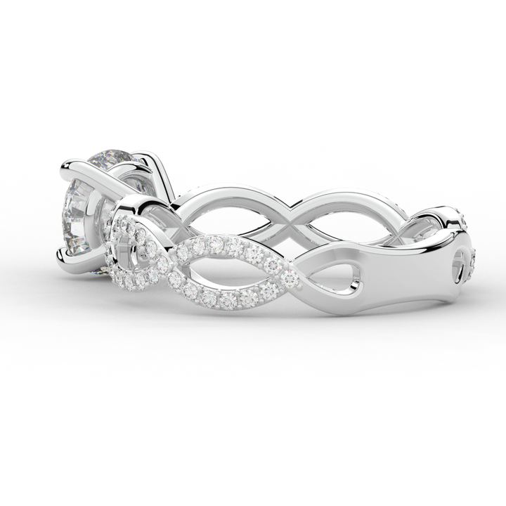 1.30CT.TW ROUND LAB DIAMOND ENGAGEMENT RING - Nazarelle