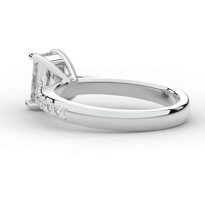 1.25CT.TW RADIANT LAB DIAMOND SOLITAIRE ENGAGEMENT RING - Nazarelle