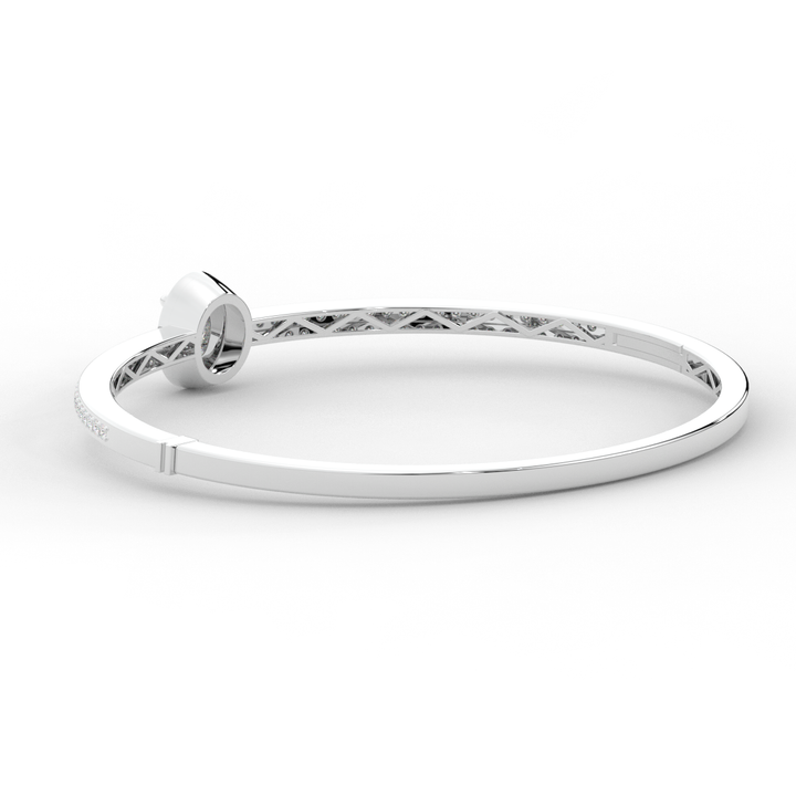 1.40CT.TW OVAL AND ROUND LAB DIAMOND BANGLE - Nazarelle