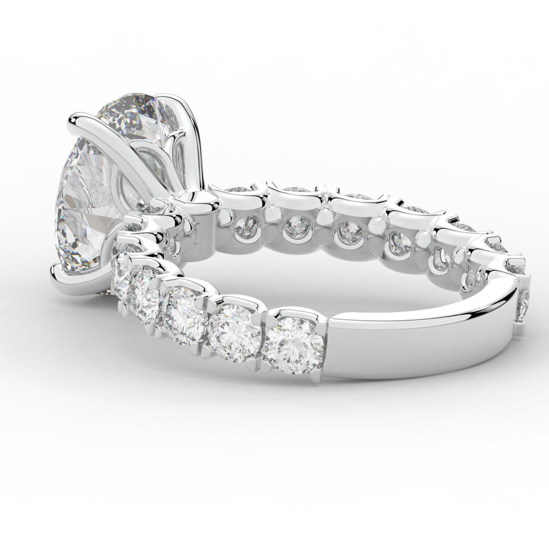 4.35CT.TW OVAL LAB DIAMOND ENGAGEMENT RING - Nazarelle