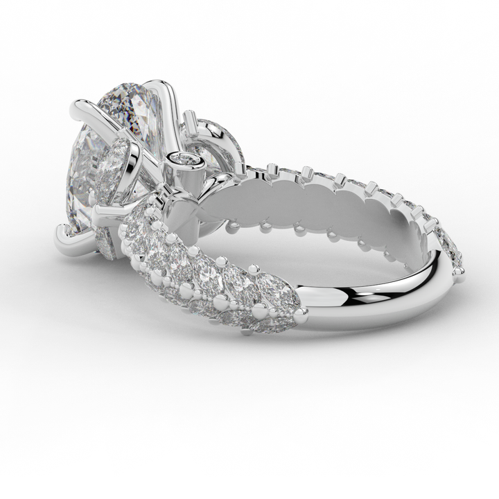 5.25CT.TW OVAL LAB DIAMOND HALO ENGAGEMENT RING - Nazarelle