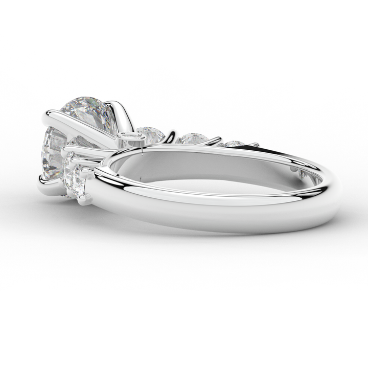 3.00CT.TW ROUND LAB DIAMOND  ENGAGEMENT RING - Nazarelle