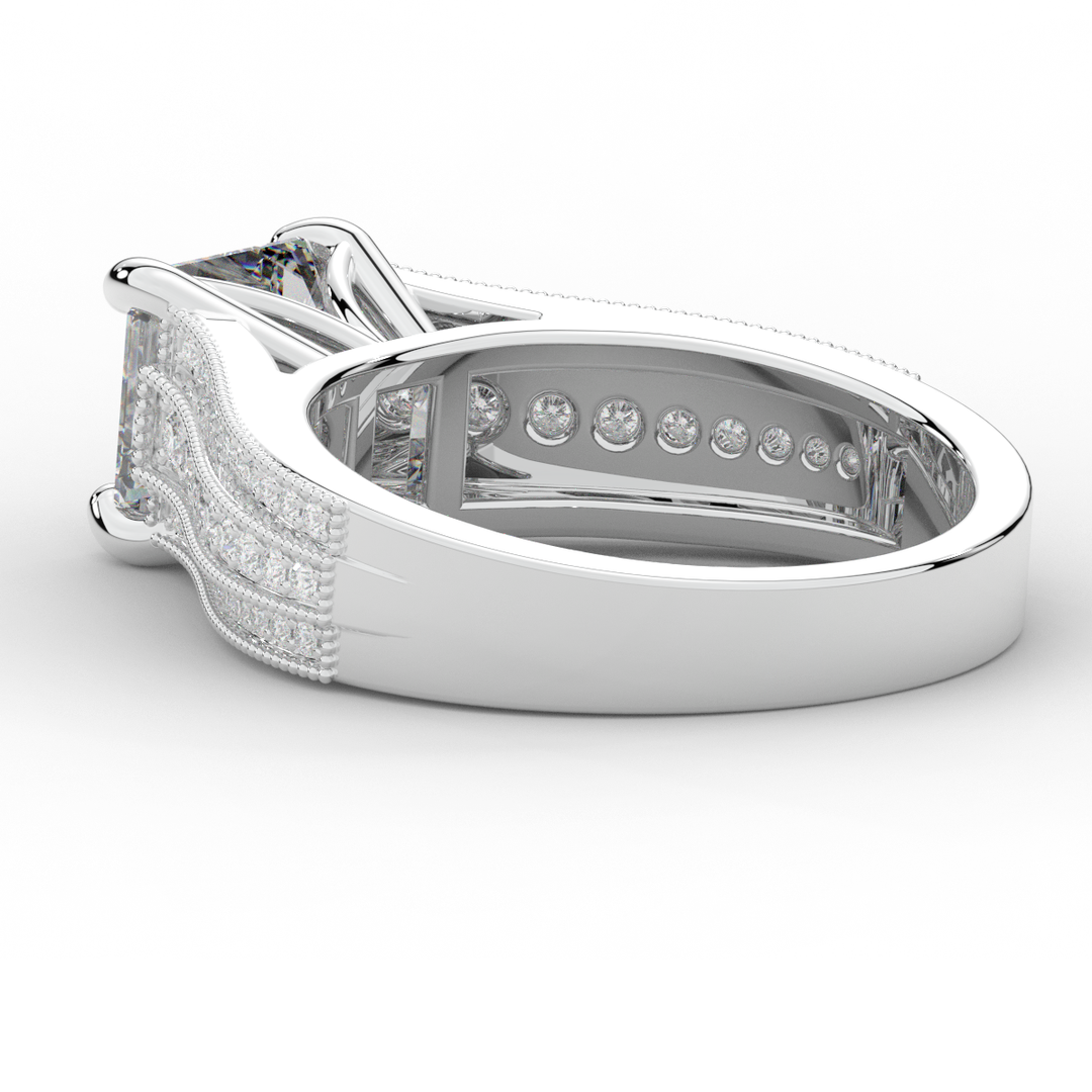 3.55CT.TW ASSCHER LAB DIAMOND ENGAGEMENT RING - Nazarelle