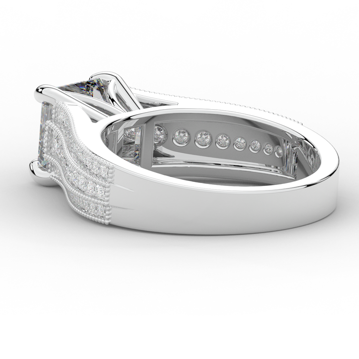 3.55CT.TW ASSCHER LAB DIAMOND ENGAGEMENT RING - Nazarelle