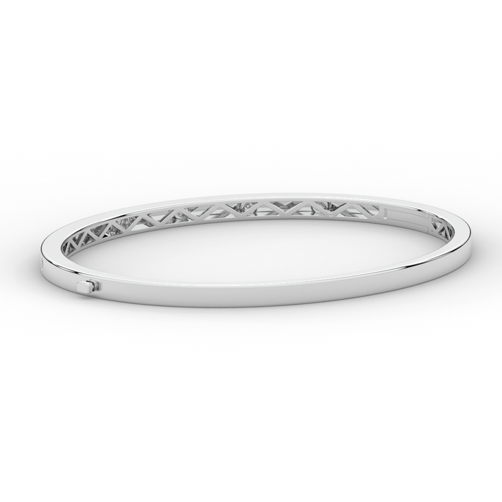 0.15CT.TW ROUND LAB BEZEL SET DIAMOND BANGLE - Nazarelle