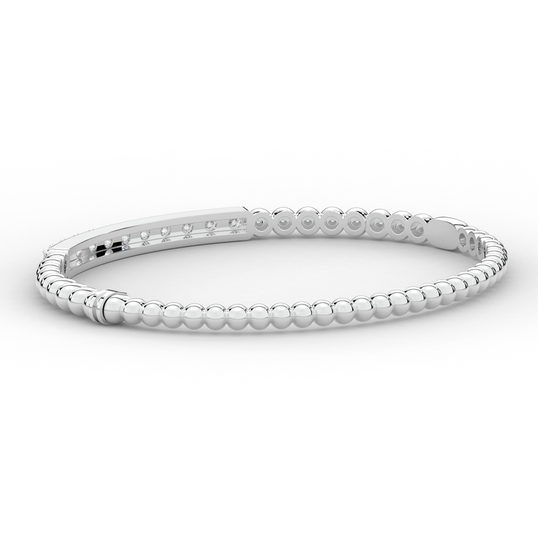 1.10CT.TW ROUND LAB DIAMOND BANGLE - Nazarelle