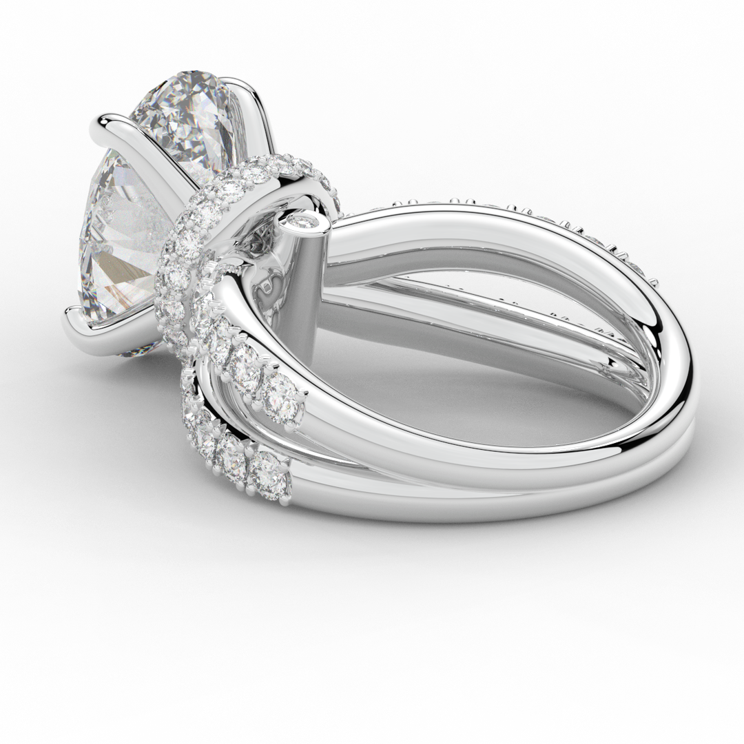 6.25CT.TW OVAL LAB DIAMOND ENGAGEMENT RING - Nazarelle