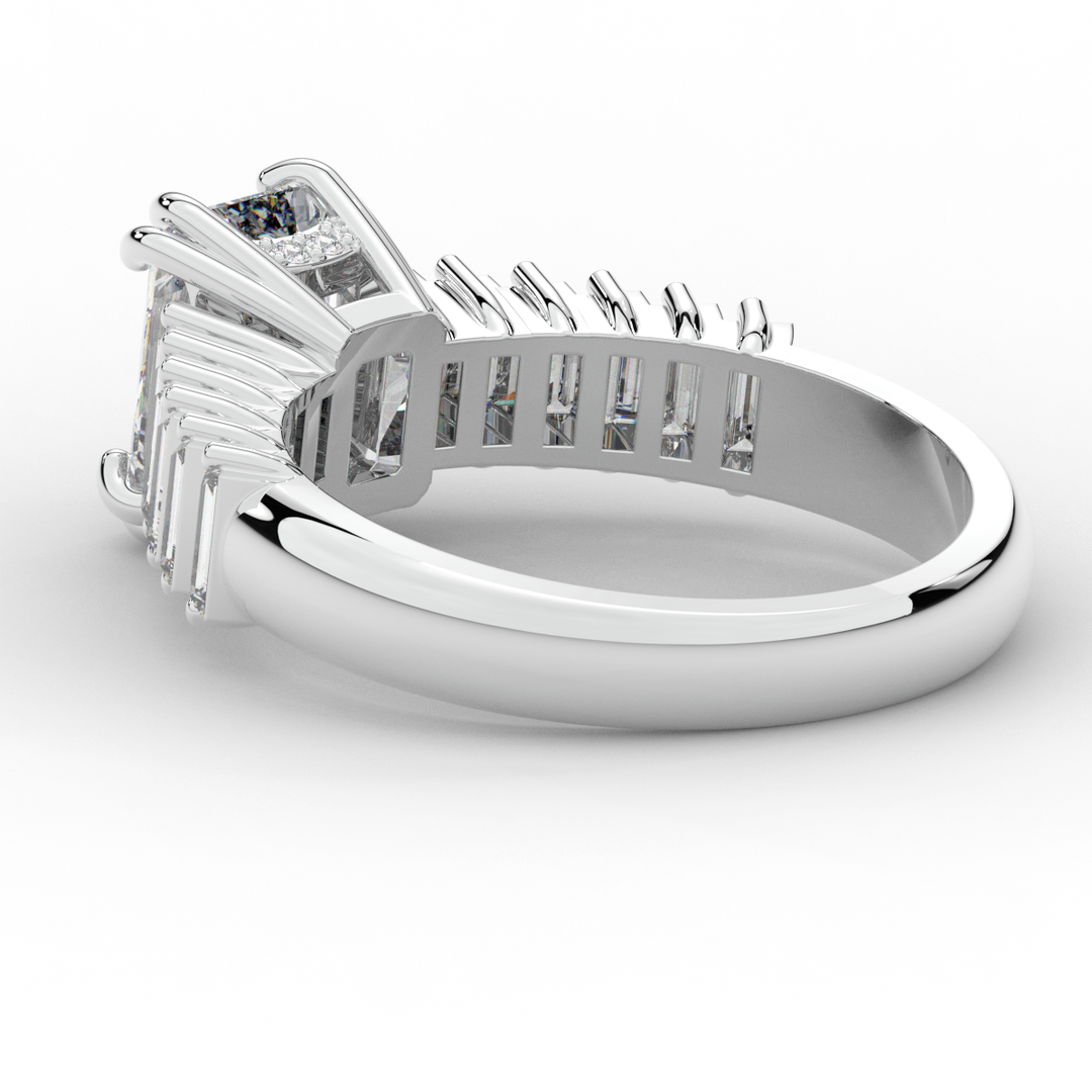 2.60CT.TW RADIANT LAB DIAMOND ENGAGEMENT RING - Nazarelle