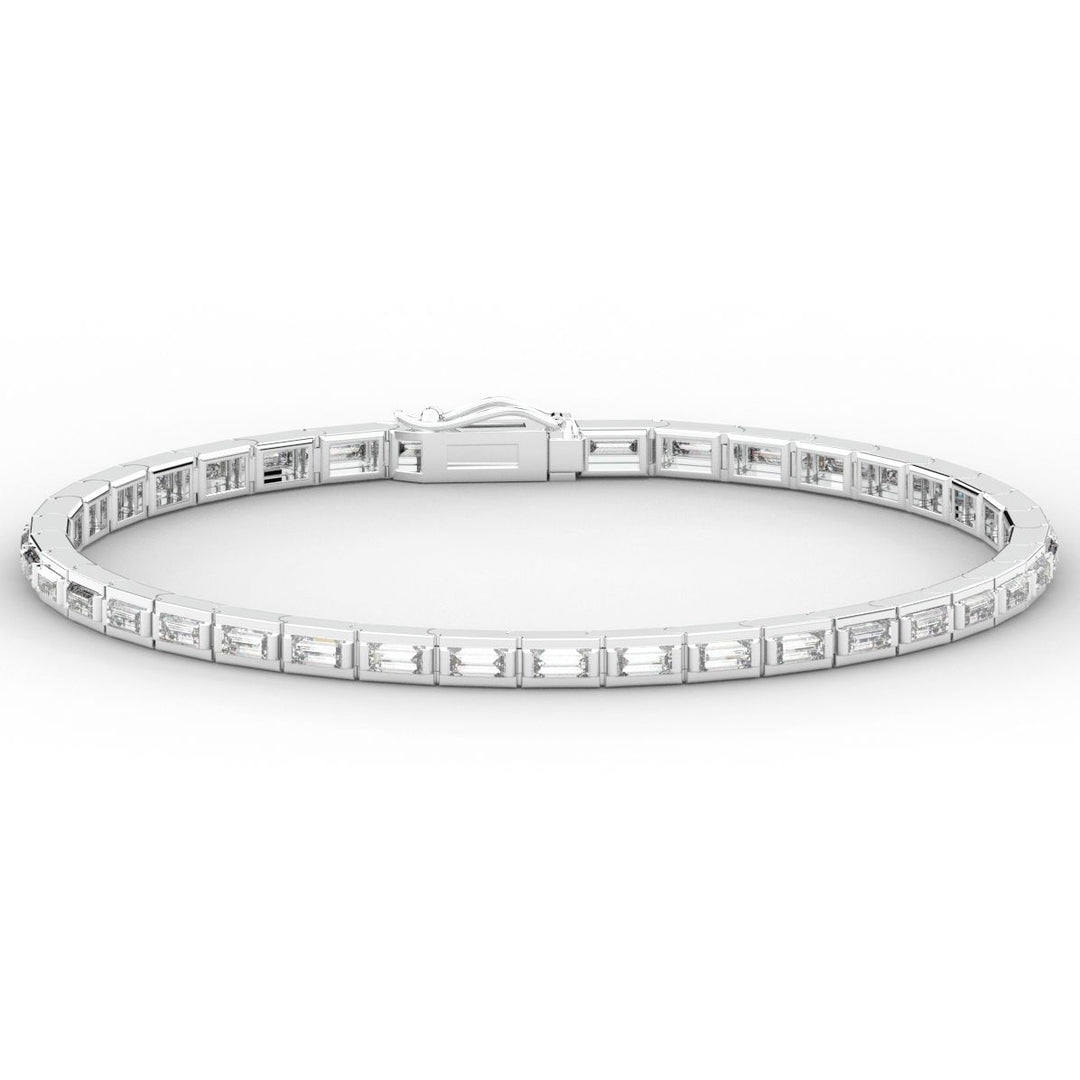 3.40CT.TW ROUND LAB DIAMOND TENNIS BRACELET - Nazarelle