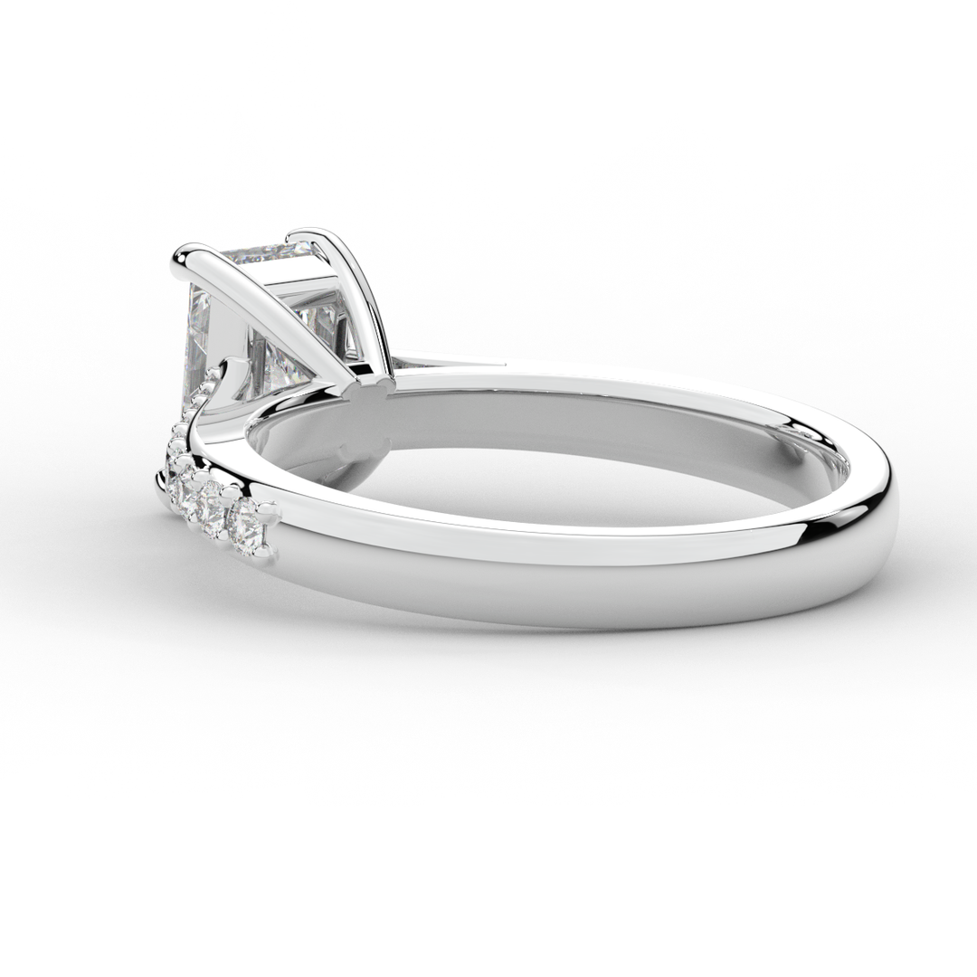 1.25CT.TW RADIANT LAB DIAMOND SOLITAIRE ENGAGEMENT RING - Nazarelle