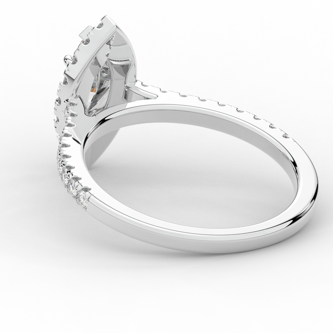 0.80CT.TW MARQUISE LAB DIAMOND HALO ENGAGEMENT RING - Nazarelle