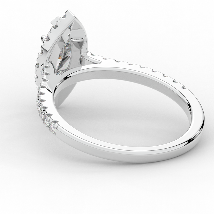 0.80CT.TW MARQUISE LAB DIAMOND HALO ENGAGEMENT RING - Nazarelle