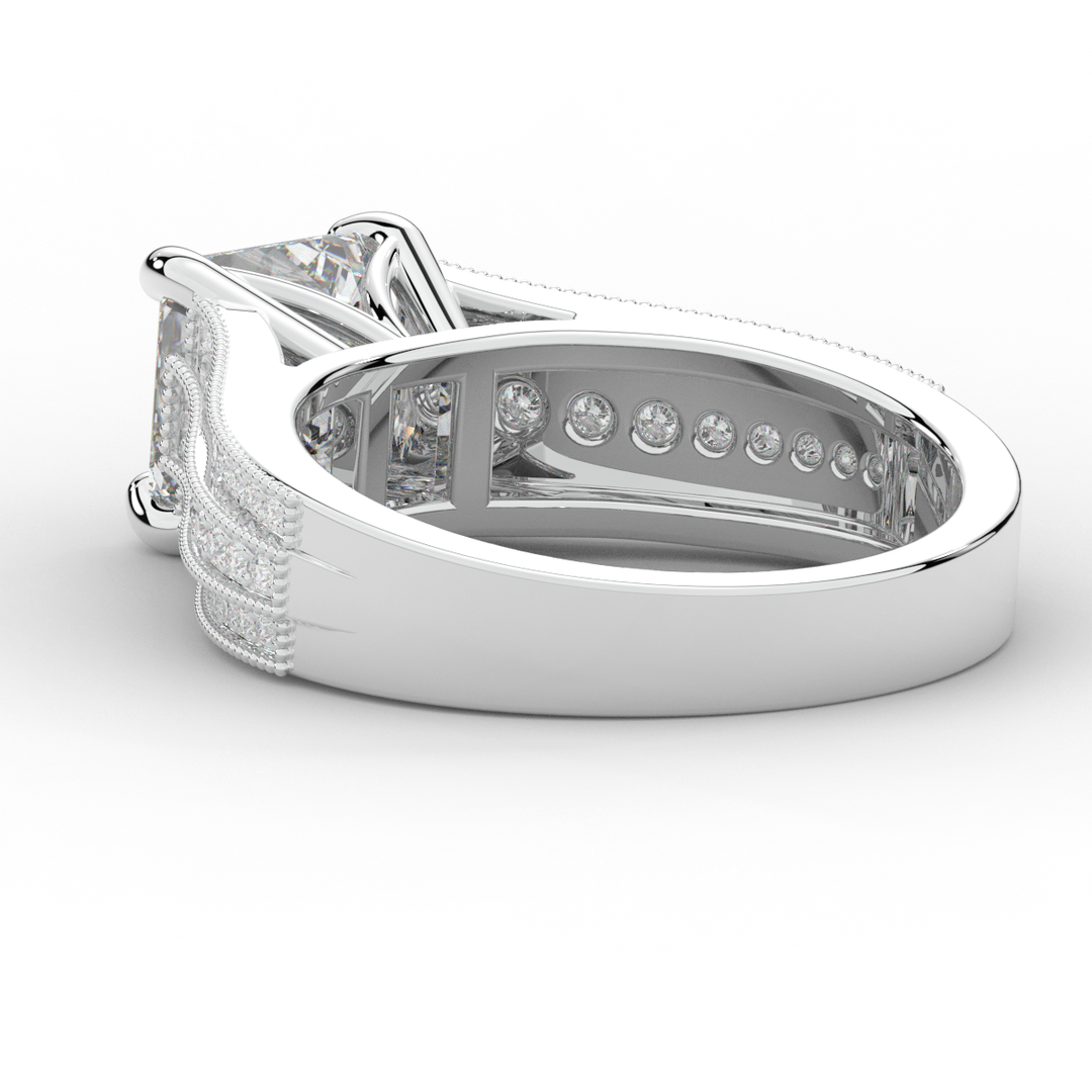 3.55CT.TW ASSCHER LAB DIAMOND ENGAGEMENT RING - Nazarelle