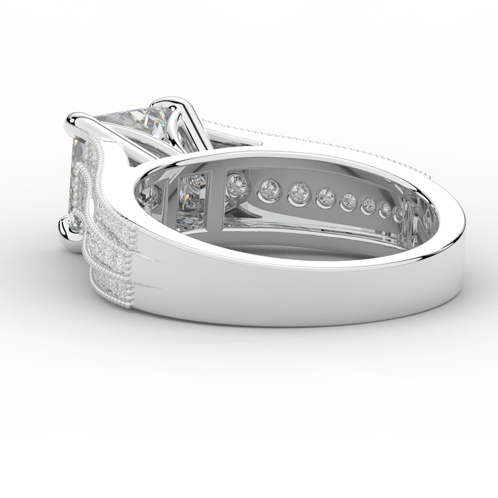 3.55CT.TW ASSCHER LAB DIAMOND ENGAGEMENT RING - Nazarelle