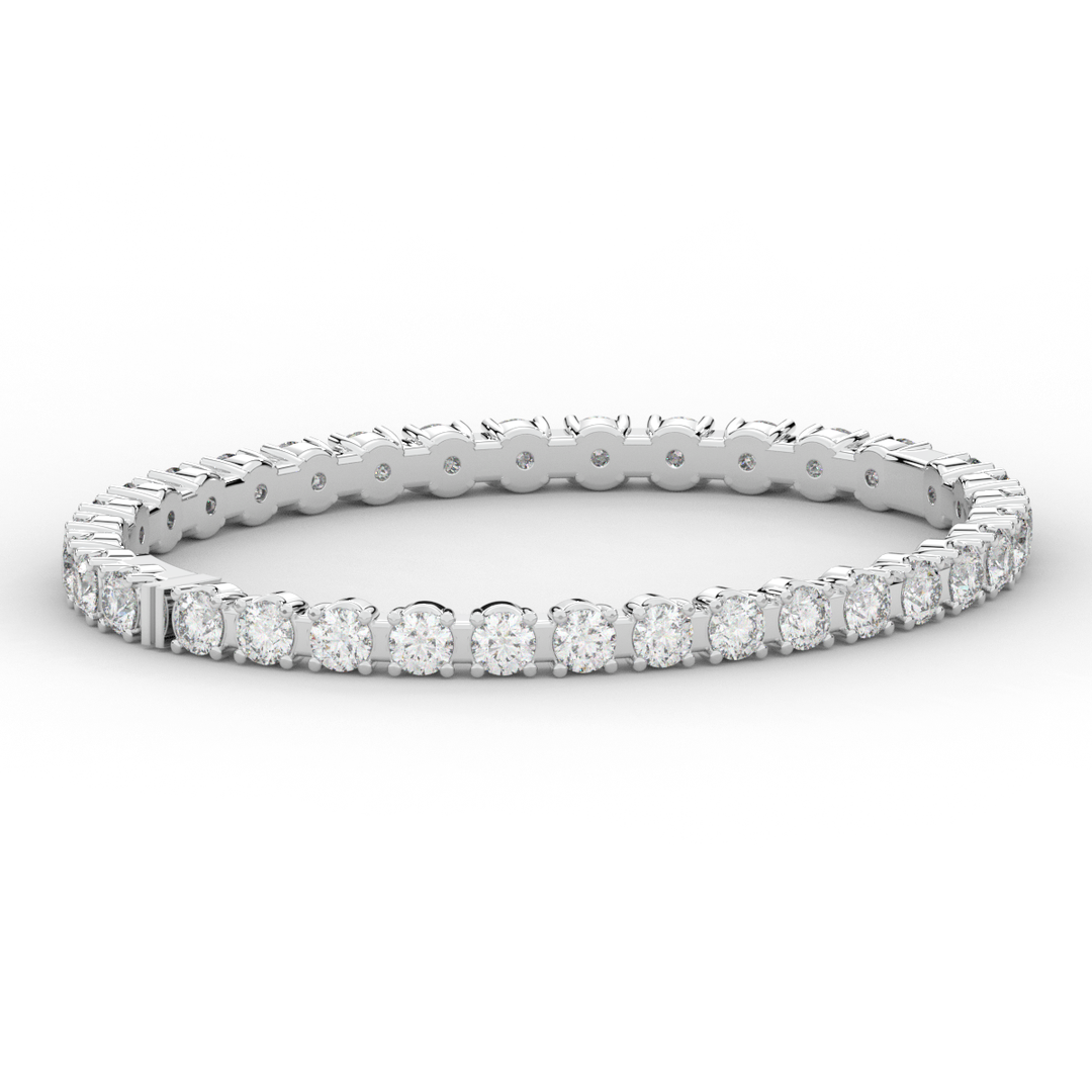 9.00CT.TW ROUND LAB DIAMOND ETERNITY BANGLE - Nazarelle