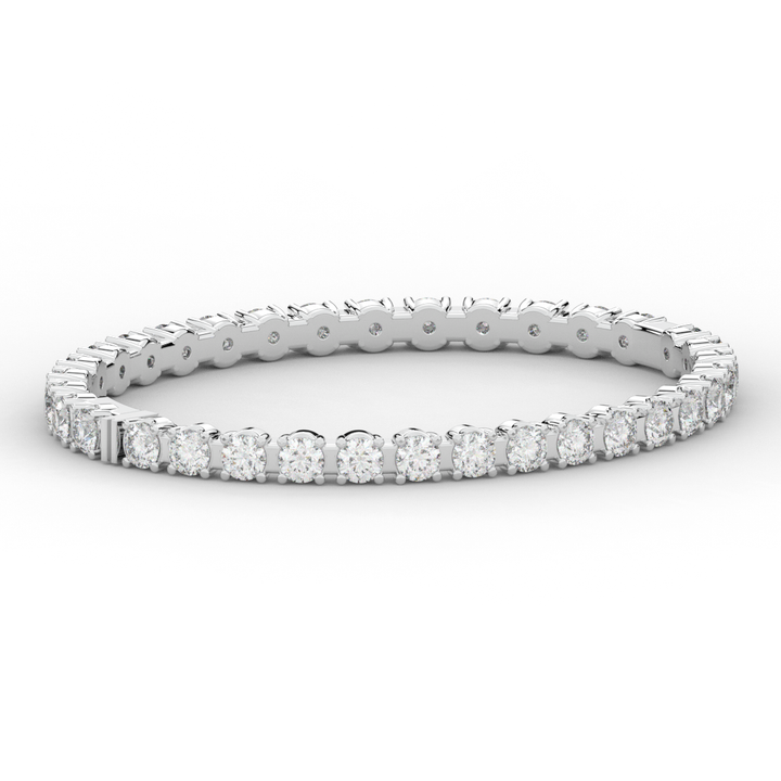 9.00CT.TW ROUND LAB DIAMOND ETERNITY BANGLE - Nazarelle