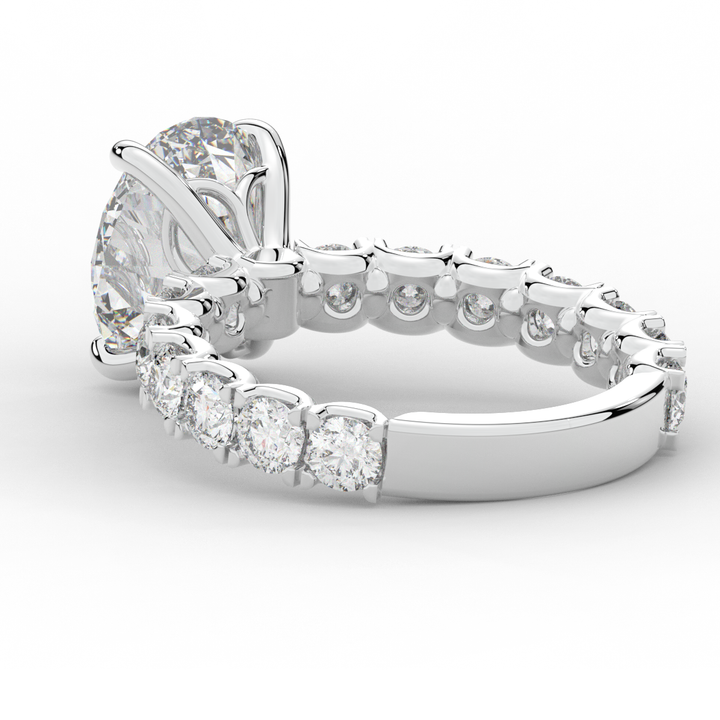 4.35CT.TW OVAL LAB DIAMOND ENGAGEMENT RING - Nazarelle