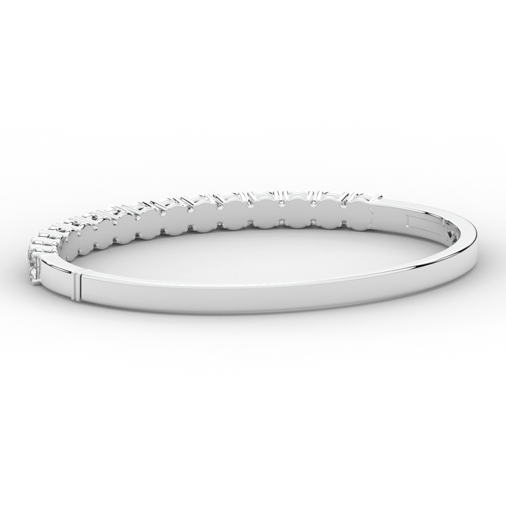 4.70CT.TW ROUND LAB DIAMOND BANGLE - Nazarelle