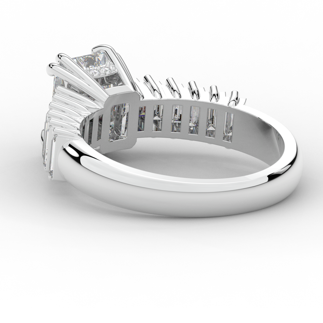 2.60CT.TW RADIANT LAB DIAMOND ENGAGEMENT RING - Nazarelle