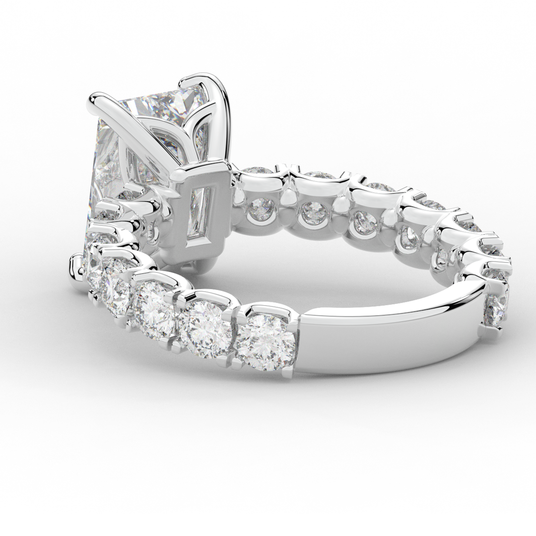 4.35CT.TW RADIANT LAB DIAMOND ENGAGEMENT RING - Nazarelle
