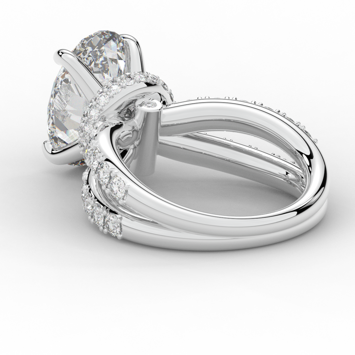 6.25CT.TW OVAL LAB DIAMOND ENGAGEMENT RING - Nazarelle