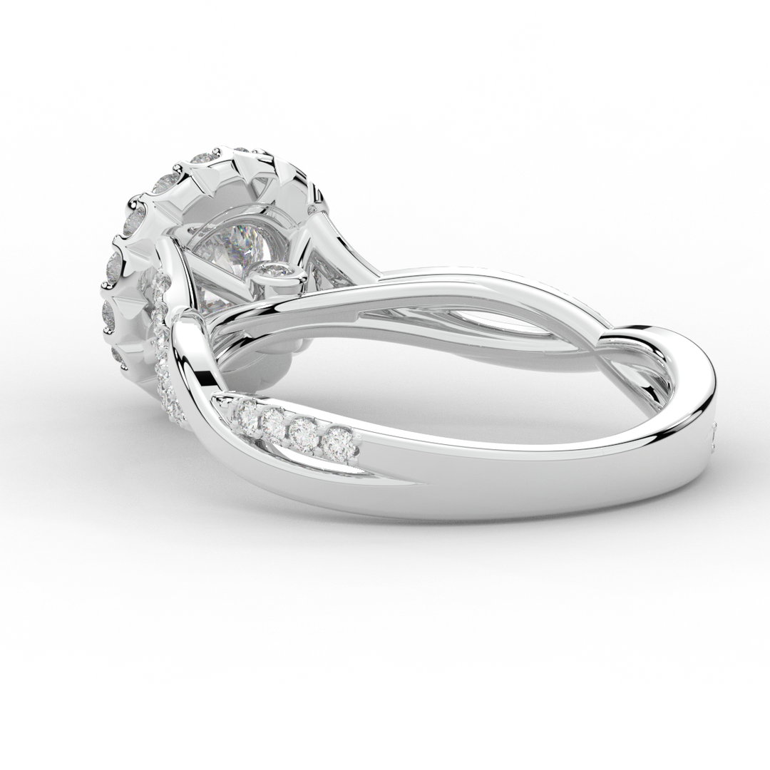 1.30CT.TW ROUND LAB DIAMOND ENGAGEMENT RING - Nazarelle