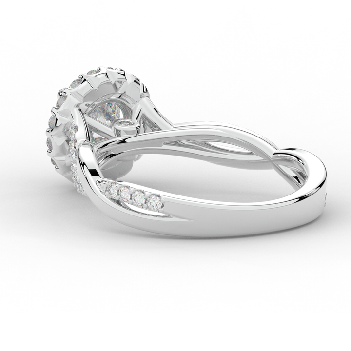 1.30CT.TW ROUND LAB DIAMOND ENGAGEMENT RING - Nazarelle