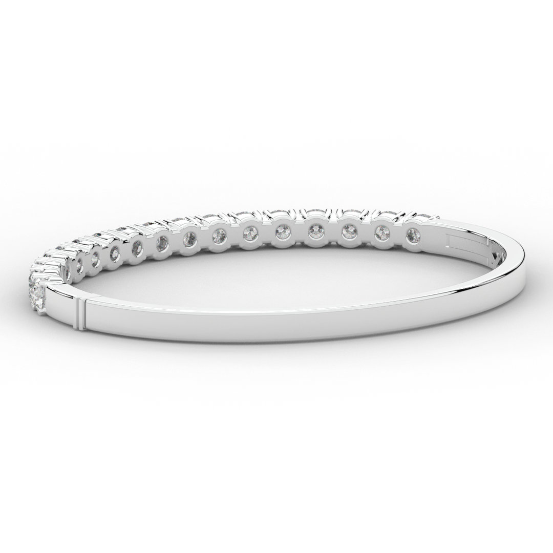 5.00CT.TW ROUND LAB DIAMOND BANGLE - Nazarelle
