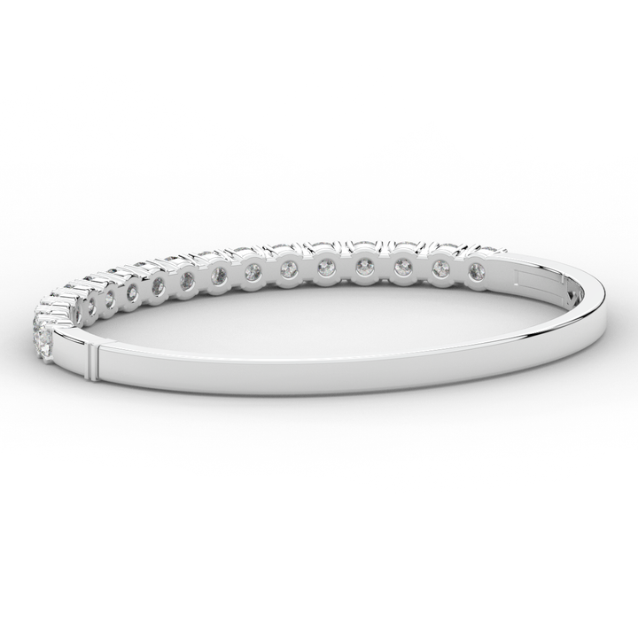 5.00CT.TW ROUND LAB DIAMOND BANGLE - Nazarelle