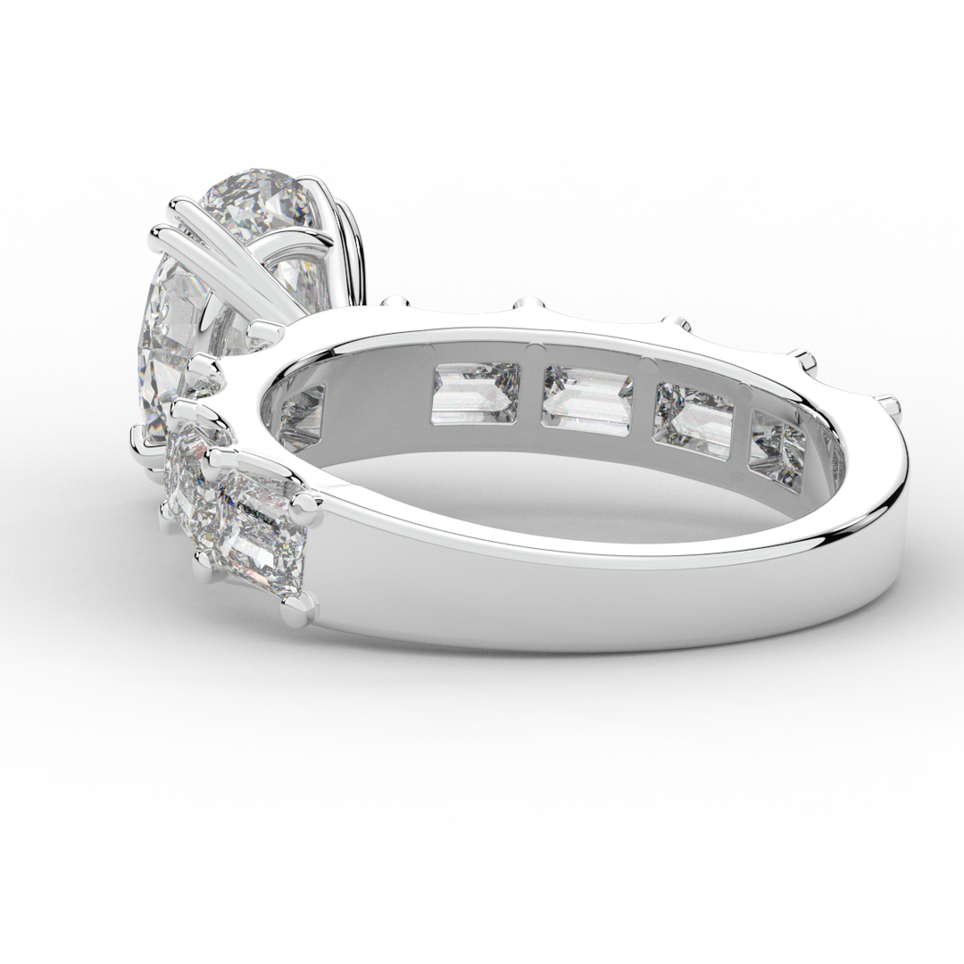 3.75CT.TW OVAL LAB DIAMOND SOLITAIRE ENGAGEMENT RING - Nazarelle