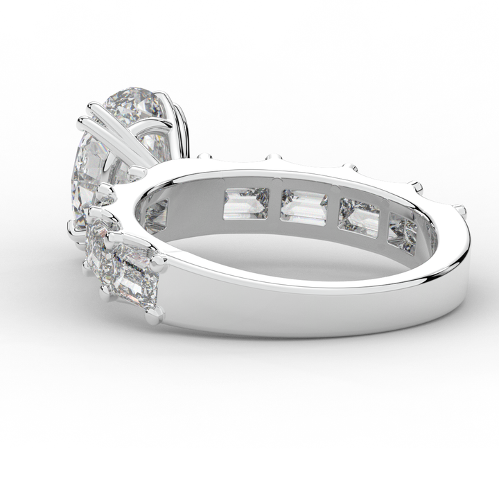 3.75CT.TW OVAL LAB DIAMOND SOLITAIRE ENGAGEMENT RING - Nazarelle