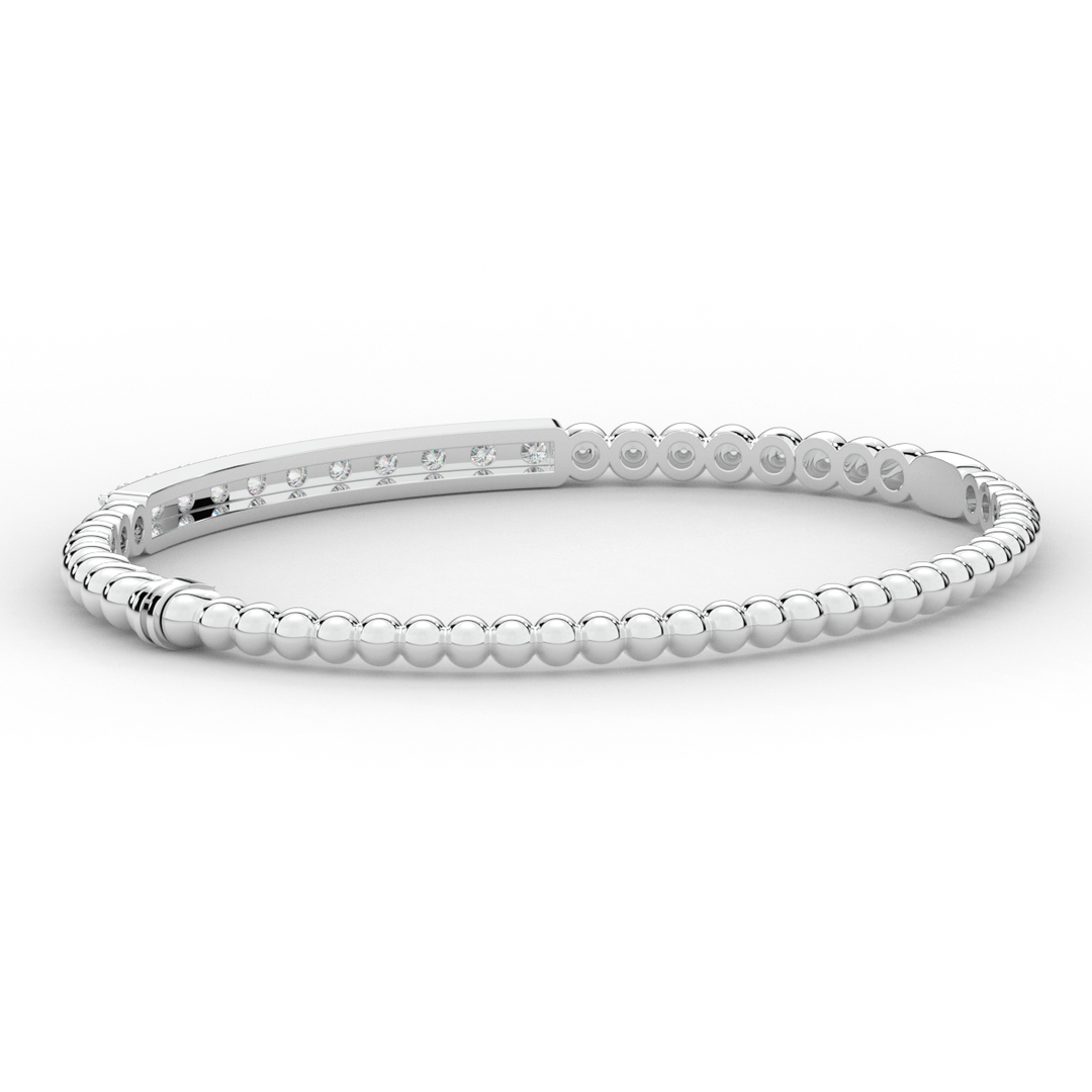 1.10CT.TW ROUND LAB DIAMOND BANGLE - Nazarelle