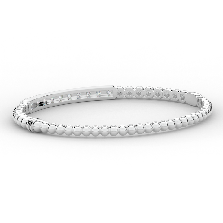 1.10CT.TW ROUND LAB DIAMOND BANGLE - Nazarelle