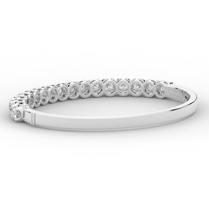 5.00CT.TW ROUND LAB DIAMOND BANGLE - Nazarelle