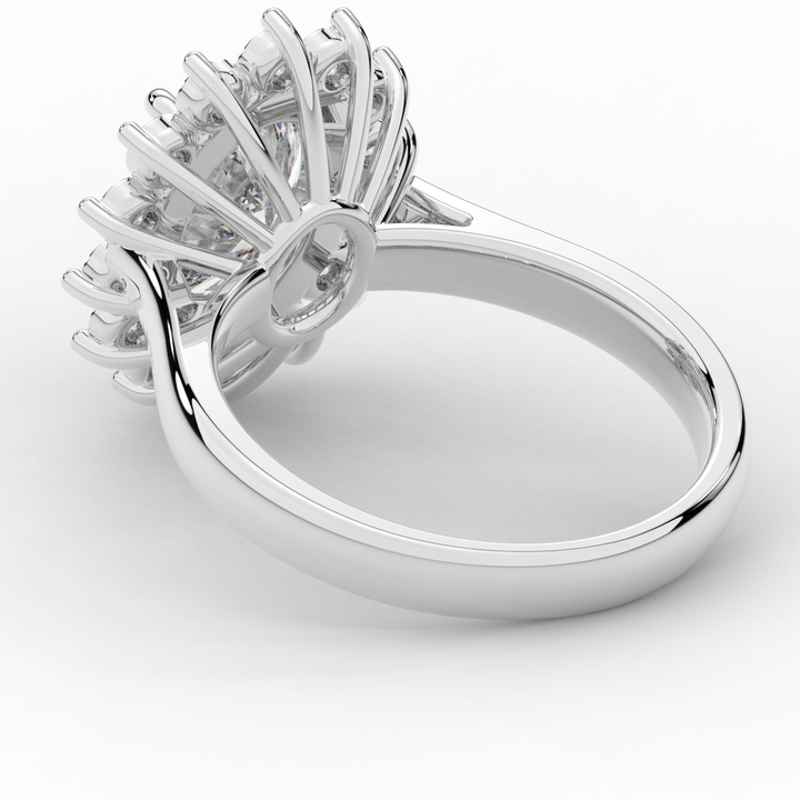 2.65CT.TW OVAL LAB DIAMOND HALO ENGAGEMENT RING - Nazarelle