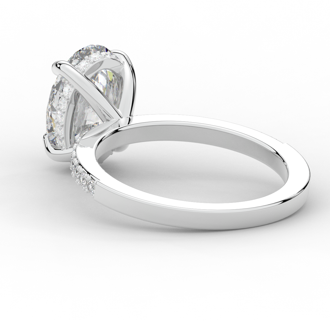 2.70CT.TW OVAL LAB DIAMOND SOLITAIRE ENGAGEMENT RING - Nazarelle