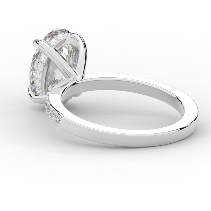 2.70CT.TW OVAL LAB DIAMOND SOLITAIRE ENGAGEMENT RING - Nazarelle