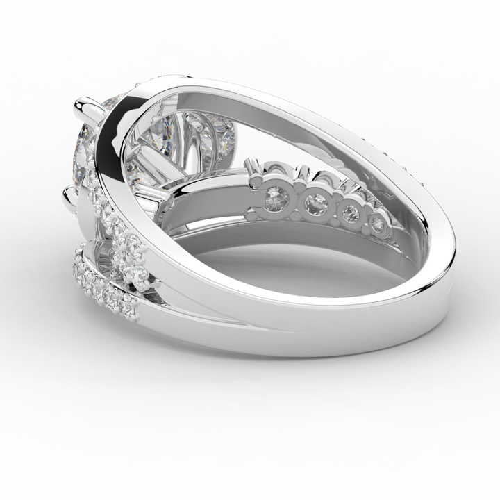3.30CT.TW CUSHION LAB DIAMOND ENGAGEMENT RING - Nazarelle