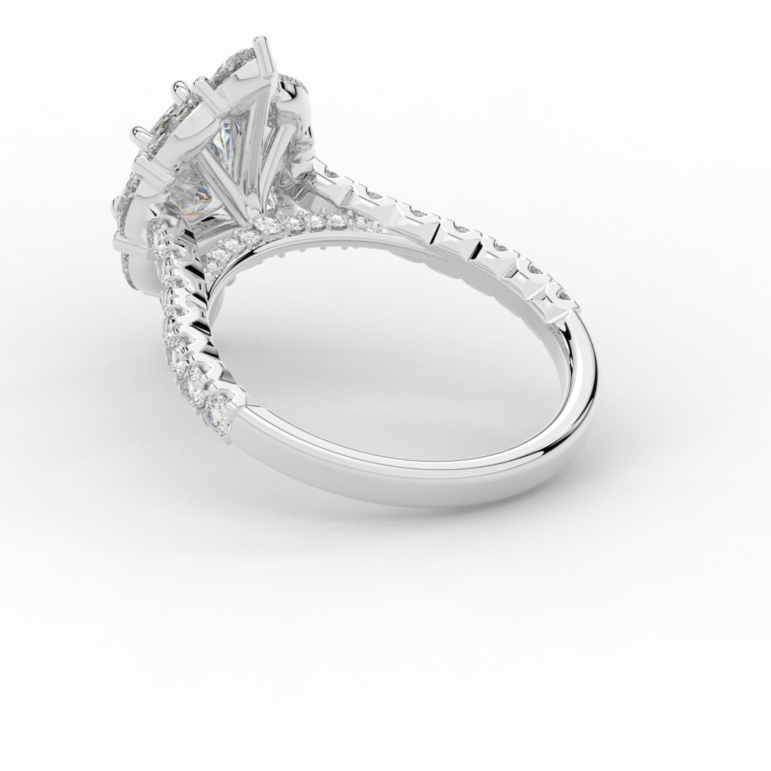 2.75CT.TW OVAL LAB DIAMOND HALO ENGAGEMENT RING - Nazarelle