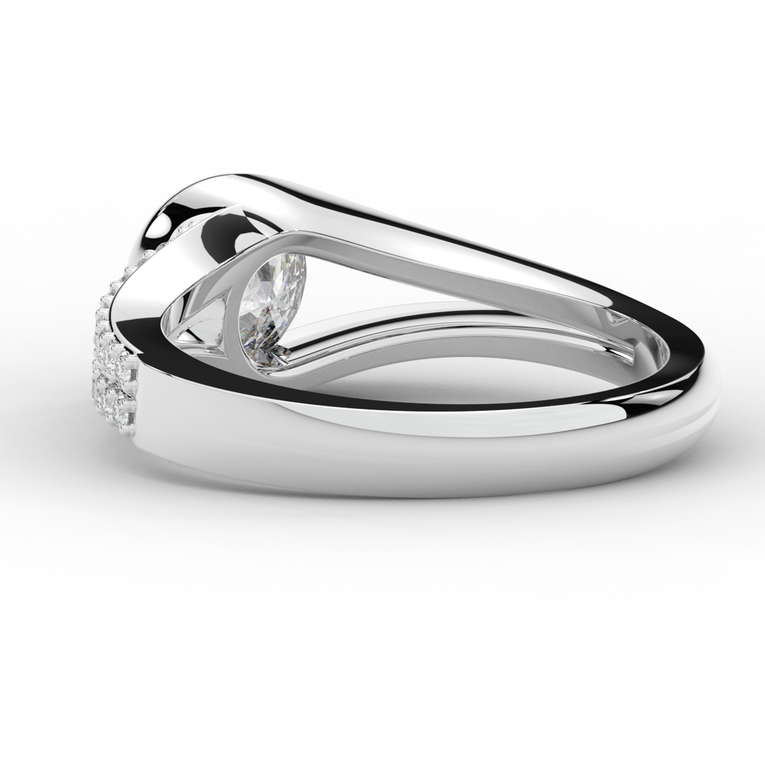 1.10CT.TW ROUND LAB DIAMOND SOLITAIRE ENGAGEMENT RING - Nazarelle
