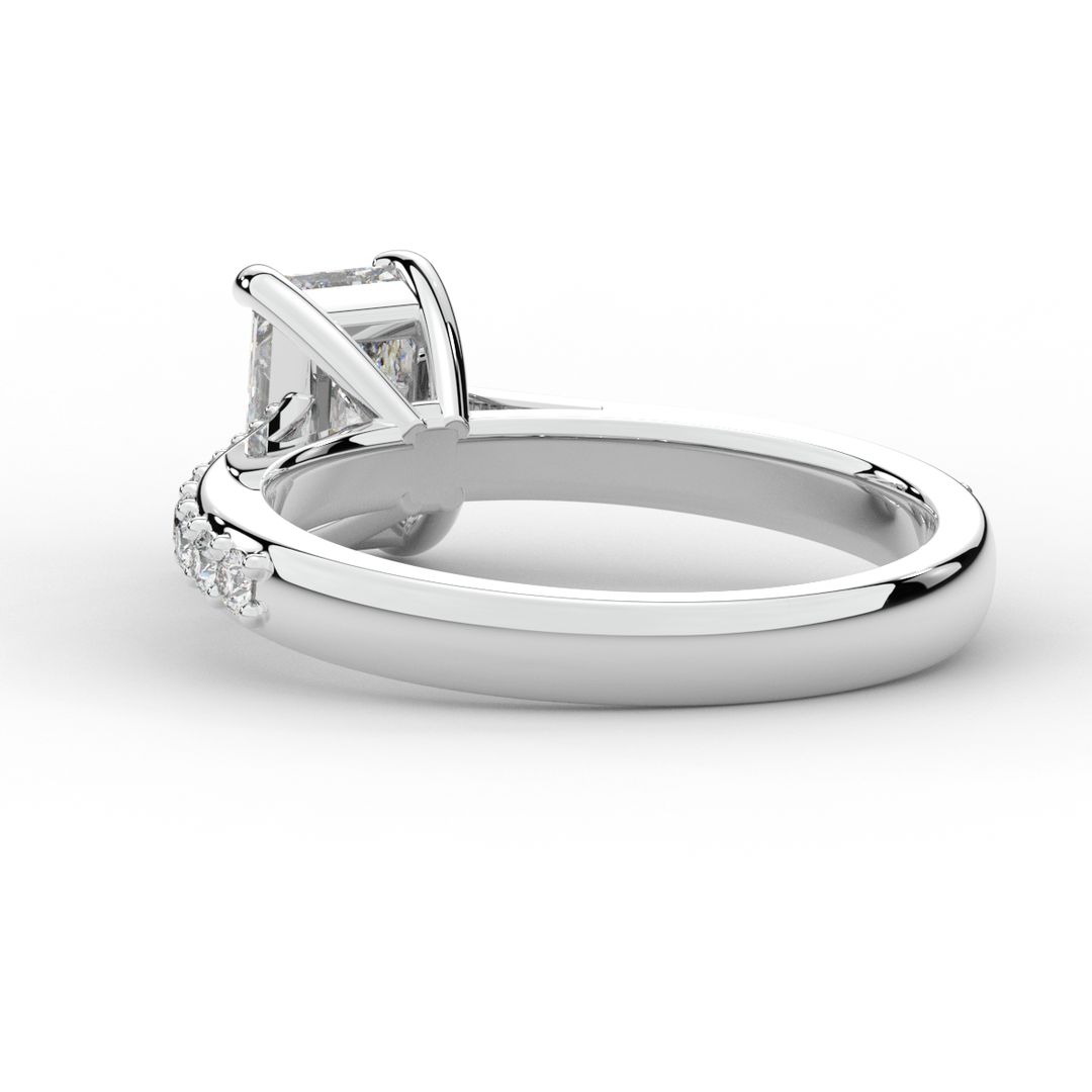 1.25CT.TW RADIANT LAB DIAMOND SOLITAIRE ENGAGEMENT RING - Nazarelle
